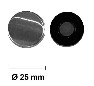 Chapas con imán <br>para nevera Ø 25 mm