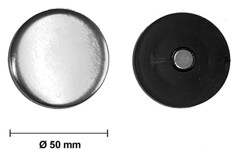 Chapas con imán <br>para nevera Ø 50 mm