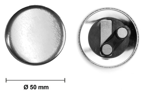 Chapas con imán doble <br>para ropa Ø 50 mm